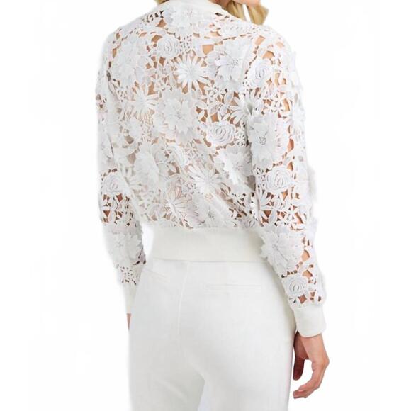 NEW GENERATION LOVE erin 3d butterfly lace cardigan in white - Picture 3 of 4